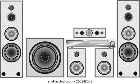 illustration of a music center