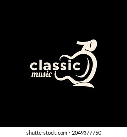 Illustration Music Classic Logo Design Vector Graphic Icon Concept Symbol Scooter Guitar  Tone String Motorcycle Bikers Club Community Hobby Art Event Industry Country Shirt Jacket Bar Cafe Restaurant