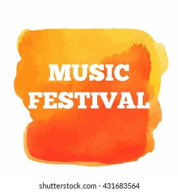 Illustration of music and color notes on a beautiful background. Music festival