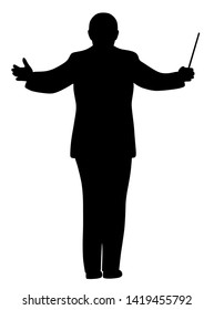 Illustration of a music conductor