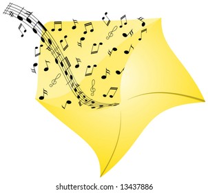 Illustration of music from envelope