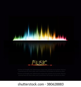 illustration of music equaliser easy editable