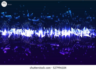 Illustration of music equalizer bar in shiny background