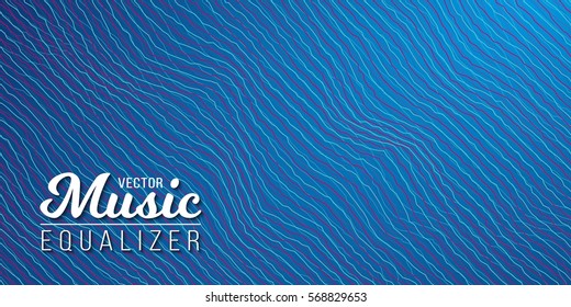 Illustration of Music Equalizer Digital Glitch Effect. Distorted Sound Waves. Music Audio Signal Frequency Noise