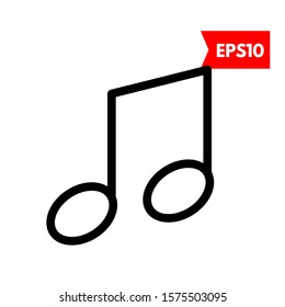 illustration of music flat icon