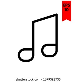 illustration of music flat icon