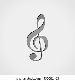 Illustration of music grey icon