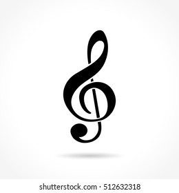 Ilustración del icono de música sobre fondo blanco