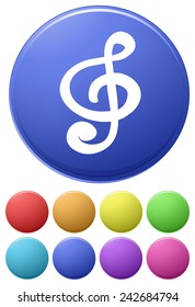 Illustration of a music icons