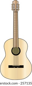 the illustration of the music instrument  called guitar.