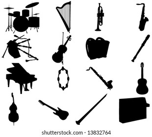 Illustration of music instruments