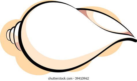Illustration of music instruments of conch	