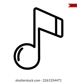 illustration of music line icon 