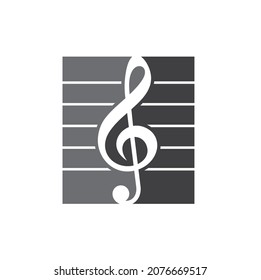illustration of music note, vector art.
