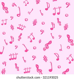 ilustración de fondo musical de notas musicales