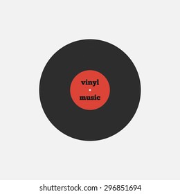 Illustration music plate.Record vinyl on a beautiful background