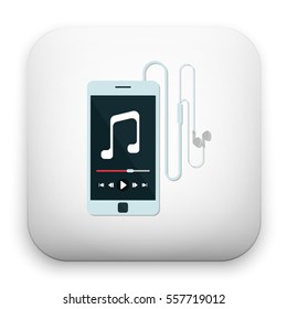illustration of music player icon