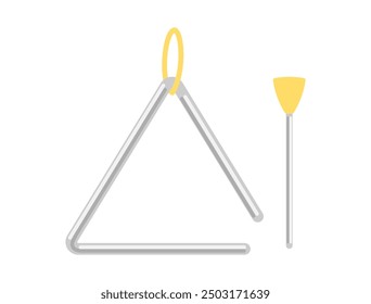 An illustration of a musical instrument triangle.