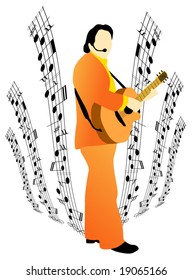 Illustration of musician