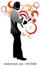 Illustration of musician