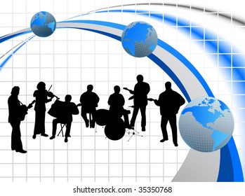 Illustration of musician