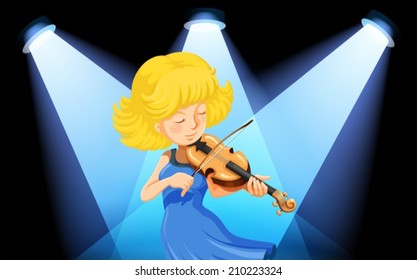 Illustration of a musician playing violin