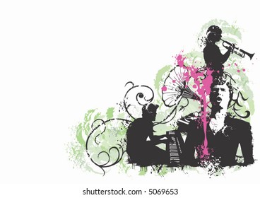 Illustration of musicians