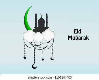 Illustration of Muslim festival Eid background