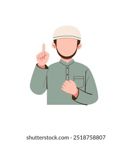 Illustration of Muslim Man Avatar