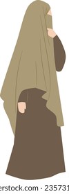 illustration of muslim with niqab