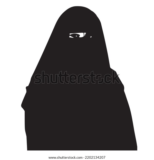 Illustration Muslim Women Niqab Beautiful Women เวกเตอร์สต็อก ปลอดค่าลิขสิทธิ์ 2202134207 3842