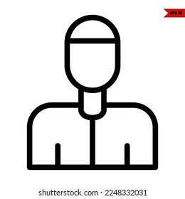 Illustration of Muslims Line Icon