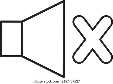 Illustration mute icon vector fit for ui
