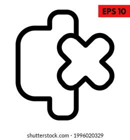 Illustration of mute line icon