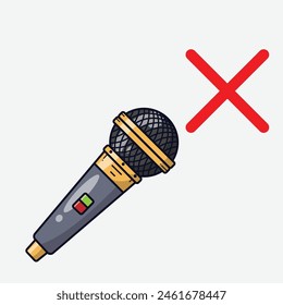 The Illustration of Muted Microphone