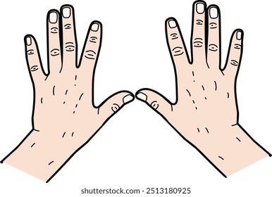 illustration of my five fingers