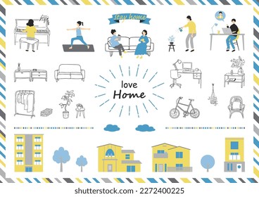 An illustration of my life at home