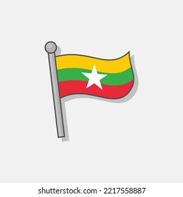 Vorlage für die Flagge von Myanmar