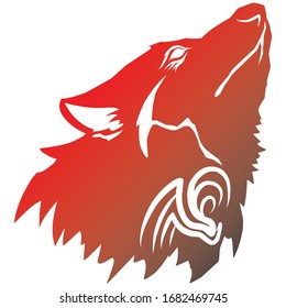 illustration of mystical wolf in vector