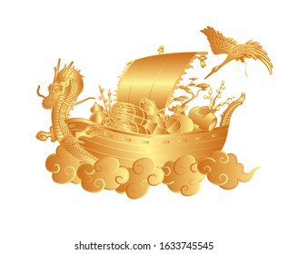 illustration myth animal dragon vector .-logo concept