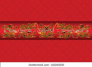 Illustration of mythological animal - a Chinese dragon