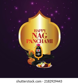 Illustration of nag panchami celebration background