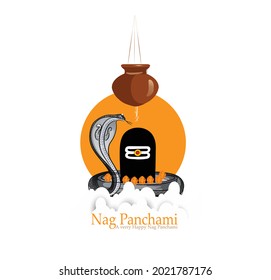 illustration of Nag Panchami with lord shiva for card,poster,greeting background.
