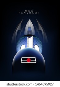 Illustration of Nag Panchami with shivling snake