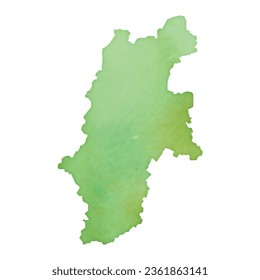 Illustration of Nagano in Japan, Vector illustration