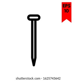 illustration of nail flat icon