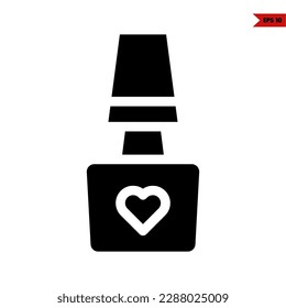 illustration of nail polish glyph icon 