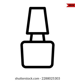 illustration of nail polish line icon 