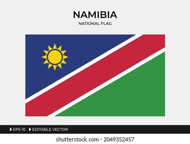 Illustration of Namibia National Flag