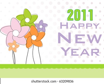illustration of nappy new year 2011 wallpaper